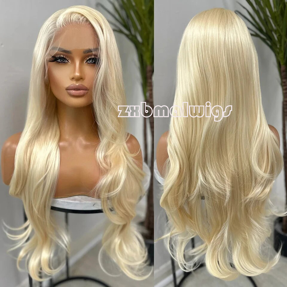 613 Blonde Body Wave Lace Front Wig - Synthetisch haar 613 Blonde kleur Body