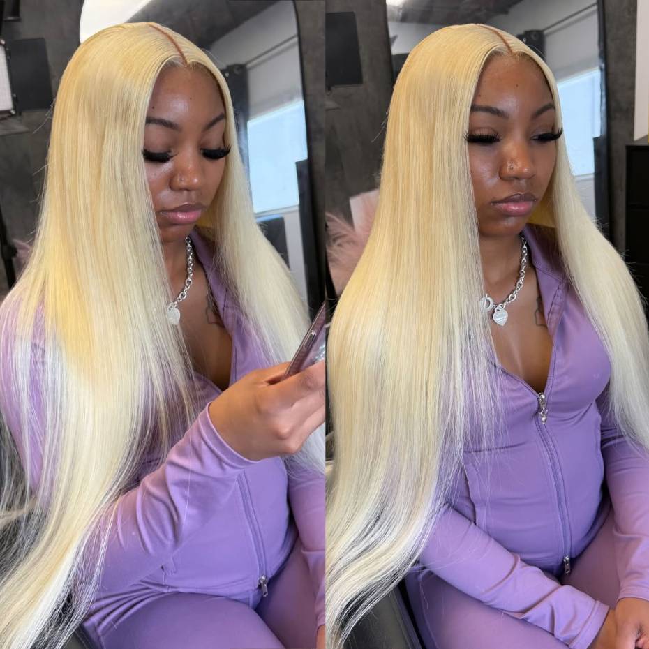 613 Blonde Body Wave Lace Front Wig - 250% Dichtheid 613 Blonde Kleur 13x6