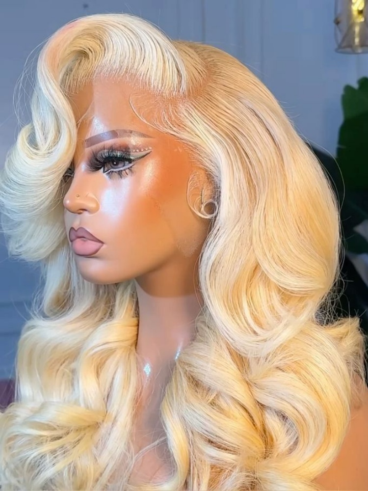 613 Blonde Body Wave Lace Front Wig - Honingblonde 613 Body Wave Pruik van