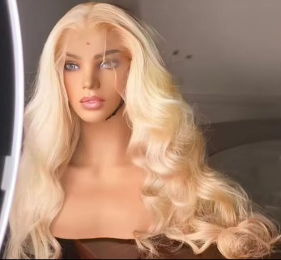 613 Blonde Body Wave Lace Front Wig - 613 Blonde pruik lange body wave
