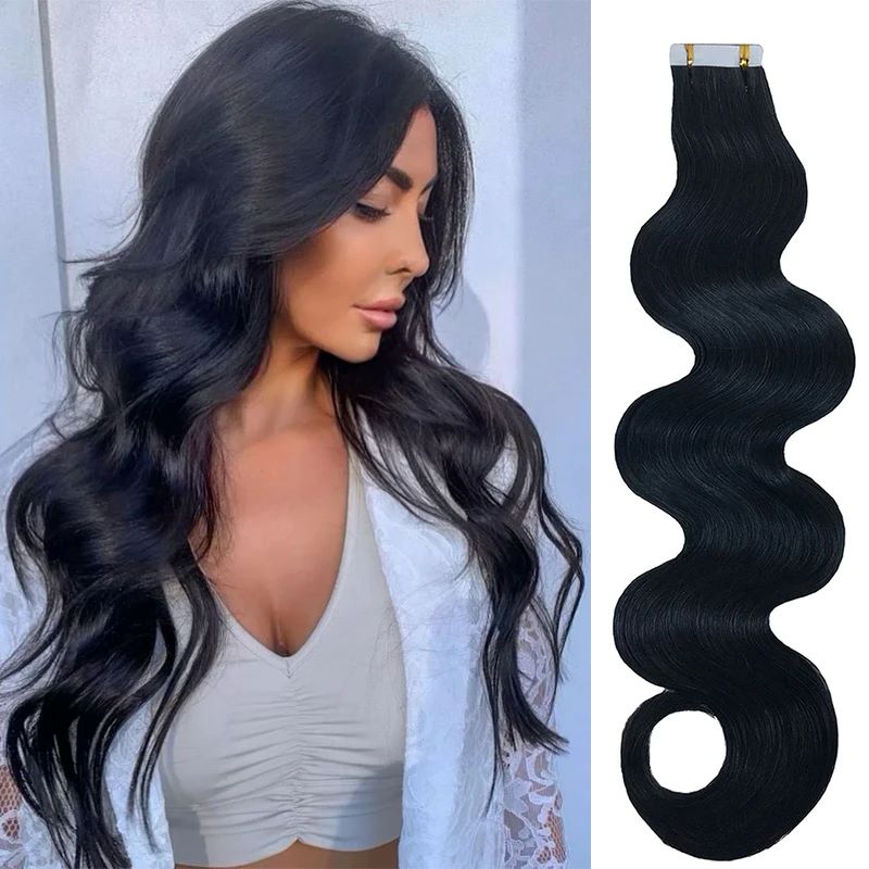Invisible Tape In Extensions Real Hair - Lange Body Wave Tape In Human
