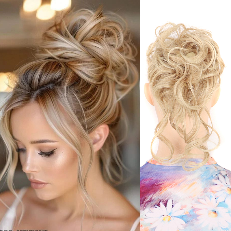 Claw Clip Messy Bun Hair Piece - Rommelig Knot Haarstukken voor Vrouwen Clip