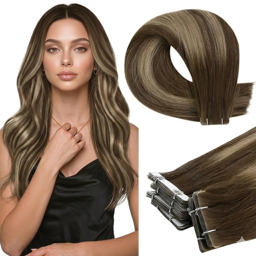Invisible Tape In Extensions Real Hair - Full Shine Virgin Injectie Tape Haarverlenging