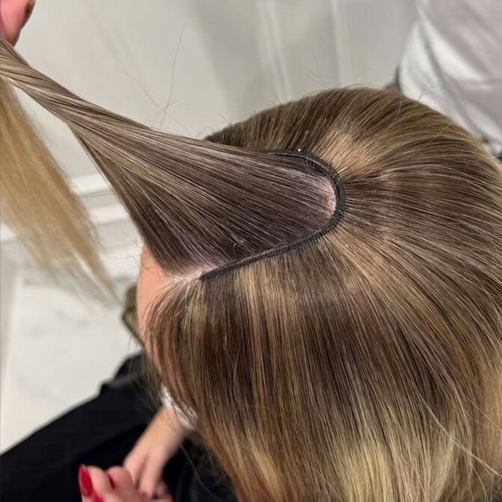 Seamless Clip In Hair Extensions Human Hair - V-vormige clip-in haarverlengingen van echt haar,