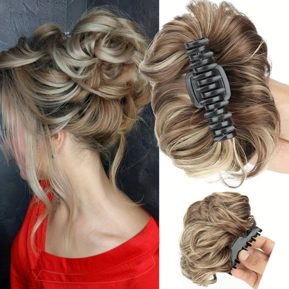Claw Clip Messy Bun Hair Piece - Opzetstuk voor een rommelig haarbroodje Haarstukje
