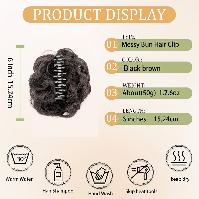 Synthetisch Messy Bun Haar Scr - Claw Clip Messy Bun Hair Piece recensie en prijs