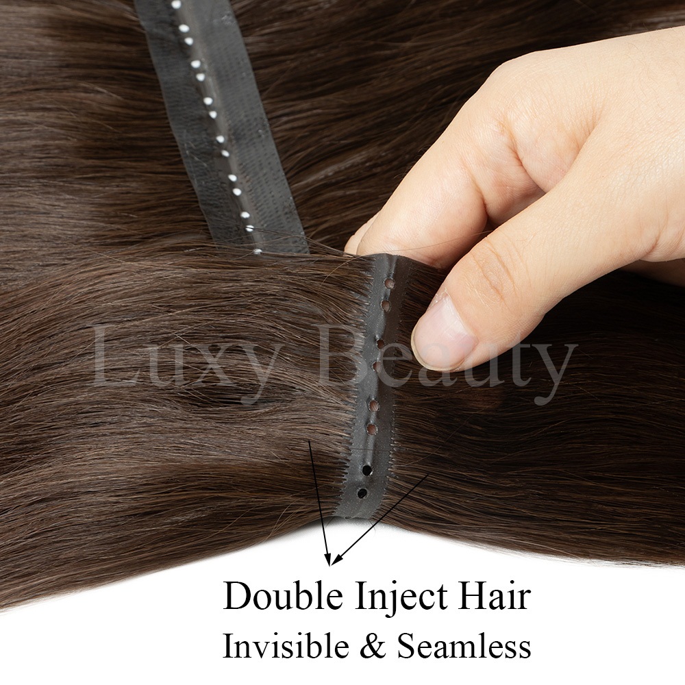 Bruine vlinderhaarextensions m - Invisible Tape In Extensions Real Hair recensie en prijs