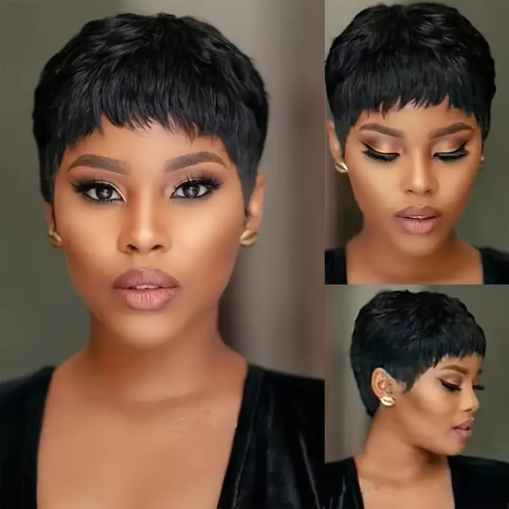 Korte Rechte Menselijk Haar Pr - Short Pixie Cut Wig Human Hair Cheap recensie en prijs