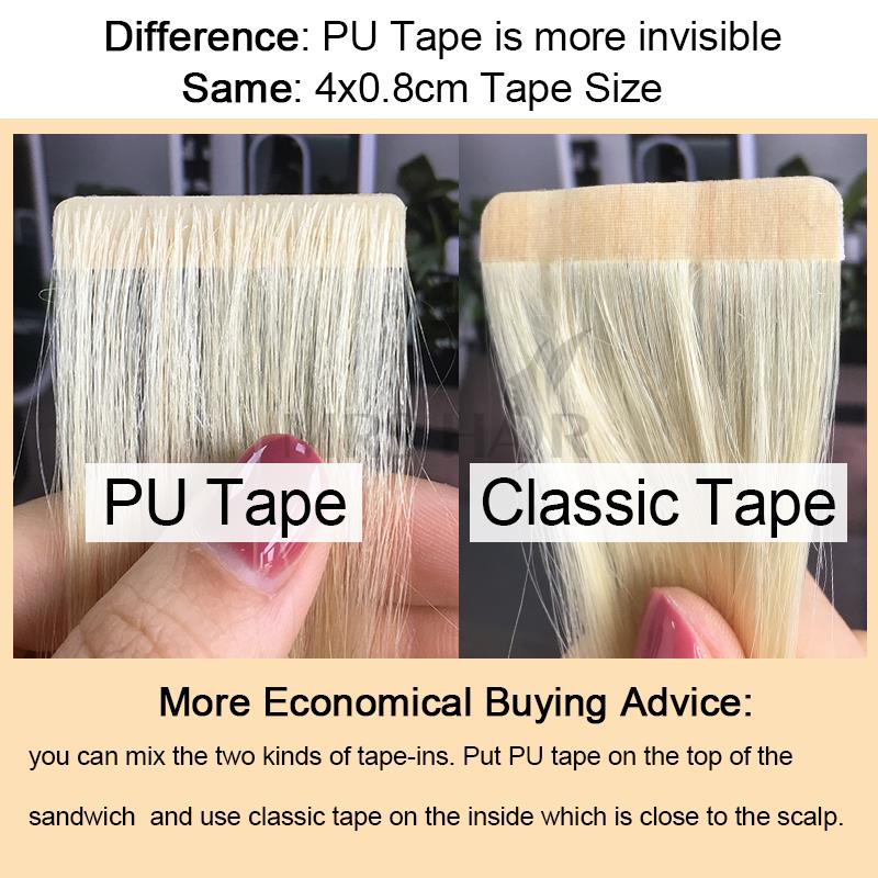 #60 Platinablonde Onzichtbare  - Invisible Tape In Extensions Real Hair recensie en prijs