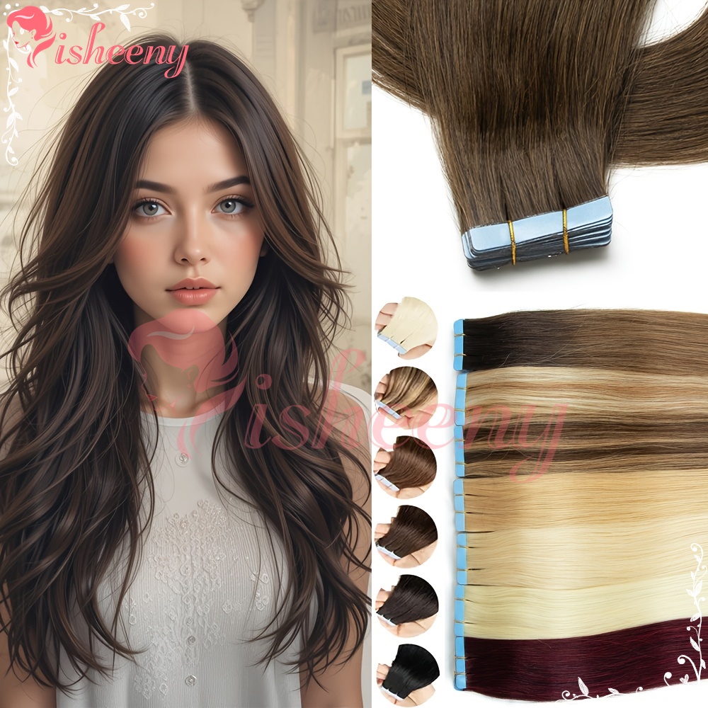 Isheeny Haarverlengingen met r - Invisible Tape In Extensions Real Hair recensie en prijs