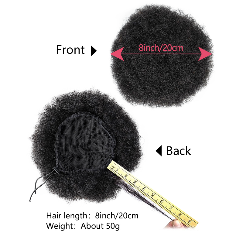 8 Inch Afro Bladerdeeg Trekkoo - Drawstring Afro Curly Puff Ponytail recensie en prijs