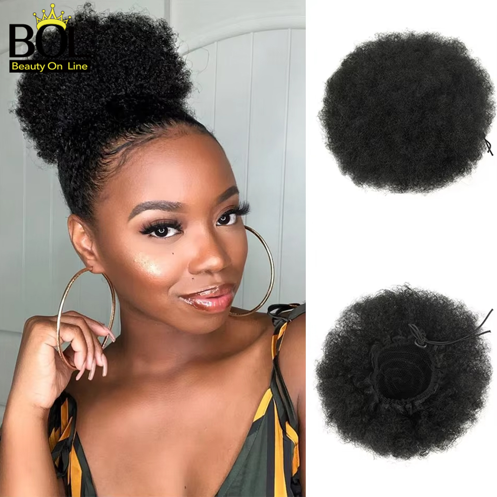 Afro Puff Trekkoord Paardensta - Drawstring Afro Curly Puff Ponytail recensie en prijs
