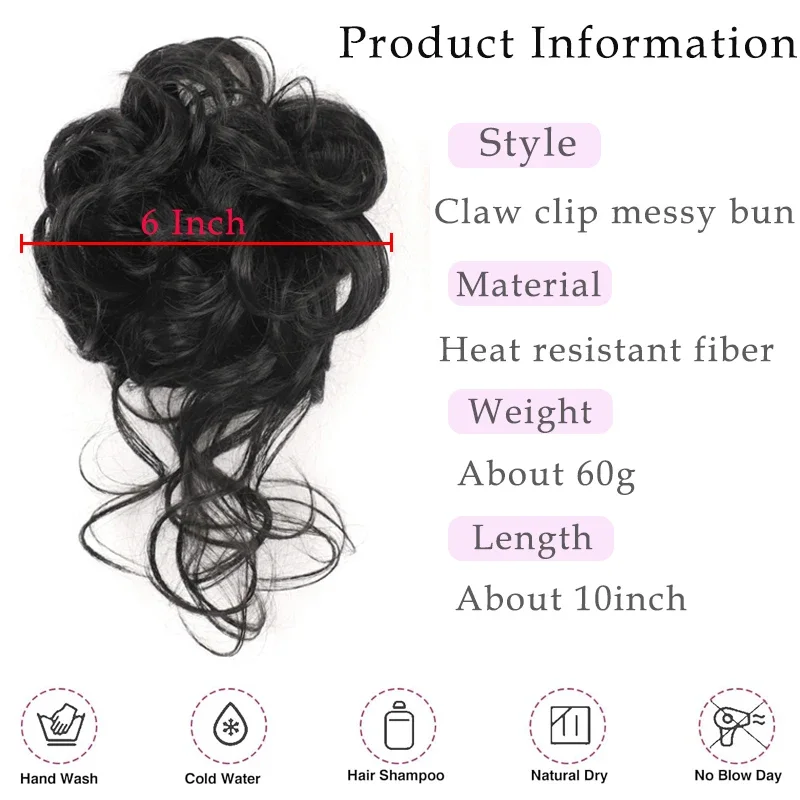 Rommelig Knot Haarstukken voor - Claw Clip Messy Bun Hair Piece recensie en prijs
