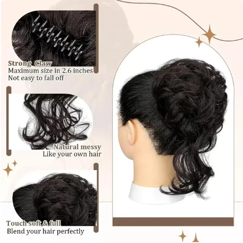 Rommelig Knot Haarstukken voor - Claw Clip Messy Bun Hair Piece recensie en prijs