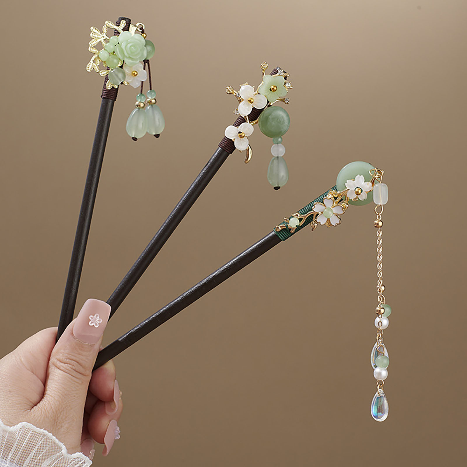Chinese stijl bloem kwastje ha - Hair Bundles recensie en prijs