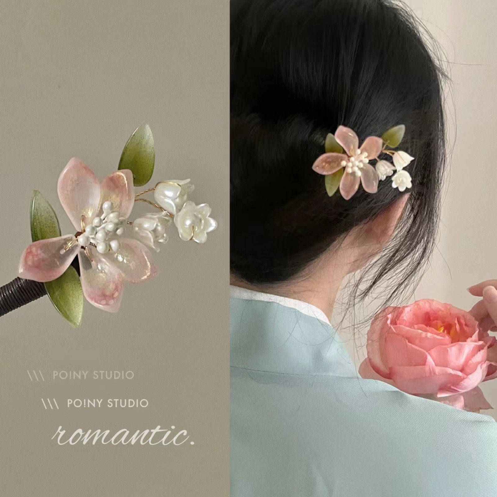Chinese stijl bloem kwastje ha - Hair Bundles recensie en prijs