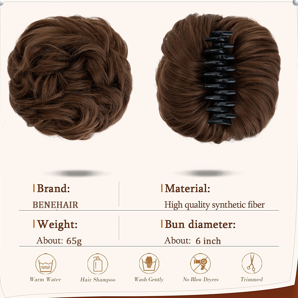 Benehair Rommelig Knot Synthet - Claw Clip Messy Bun Hair Piece recensie en prijs