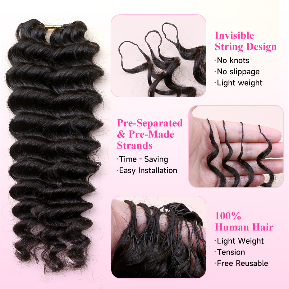 Deep Wave Feather Crochet Haar - Hair Bundles recensie en prijs