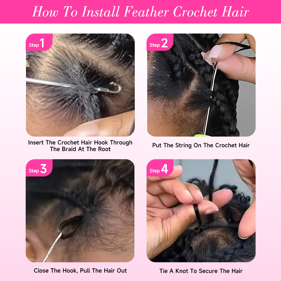 Deep Wave Feather Crochet Haar - Hair Bundles recensie en prijs