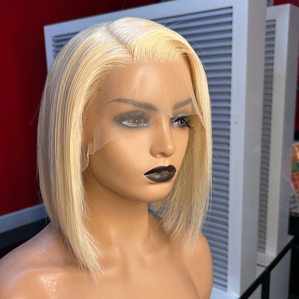 613 Blonde Straight 13x4 Lace  - Pre Parted 13X4 Lace Front Bob Wig recensie en prijs