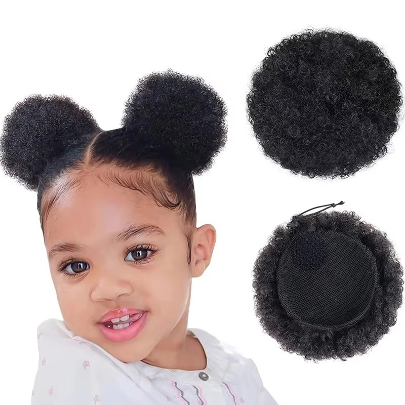 1 stuk/verpakking Kinder Haar  - Drawstring Afro Curly Puff Ponytail recensie en prijs