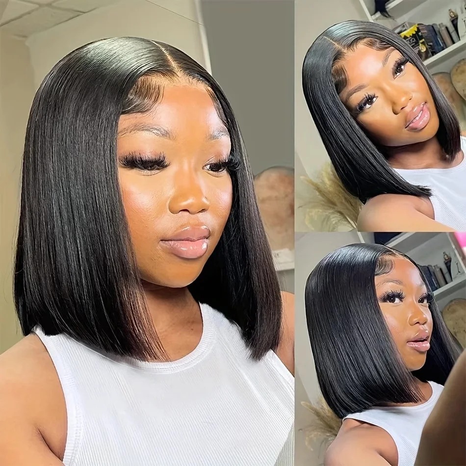 Bobpruik van echt haar, kort,  - Glueless Wear And Go Human Hair Wig recensie en prijs