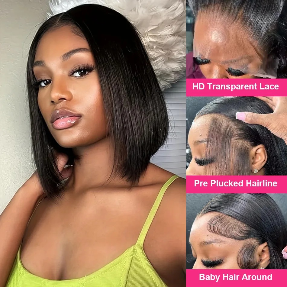Bobpruik van echt haar, kort,  - Glueless Wear And Go Human Hair Wig recensie en prijs