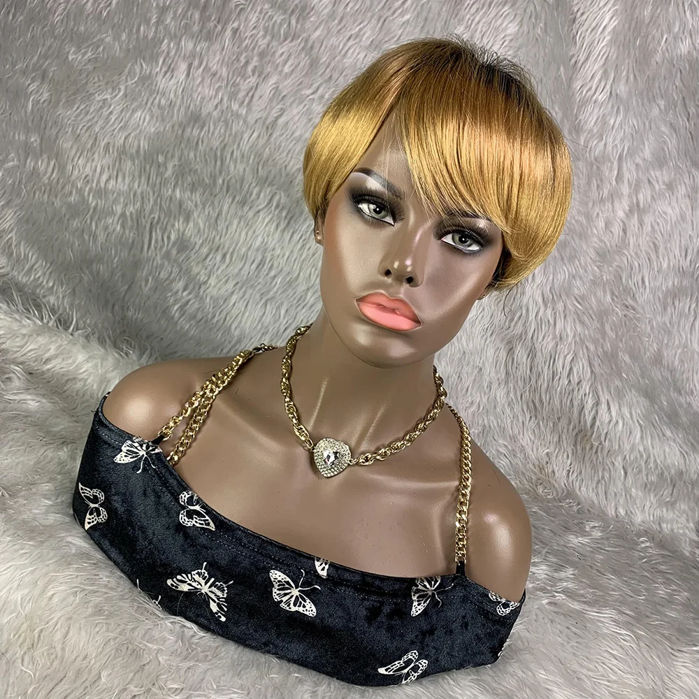 8 inch korte remy-haar pruik B - Short Pixie Cut Wig Human Hair Cheap recensie en prijs