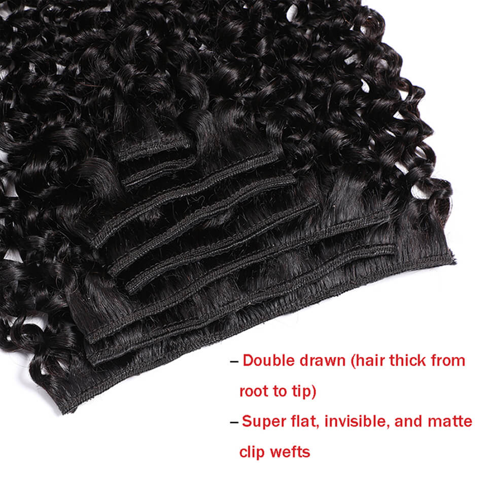 Kinky Curly Clip-in Haarverlen - Seamless Clip In Hair Extensions Human Hair recensie en prijs