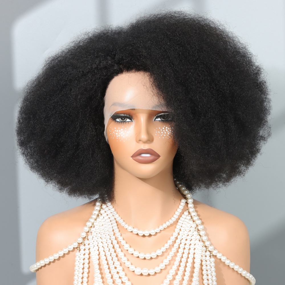 14 inch Afro pruiken voor zwar - Glueless Wear And Go Human Hair Wig recensie en prijs