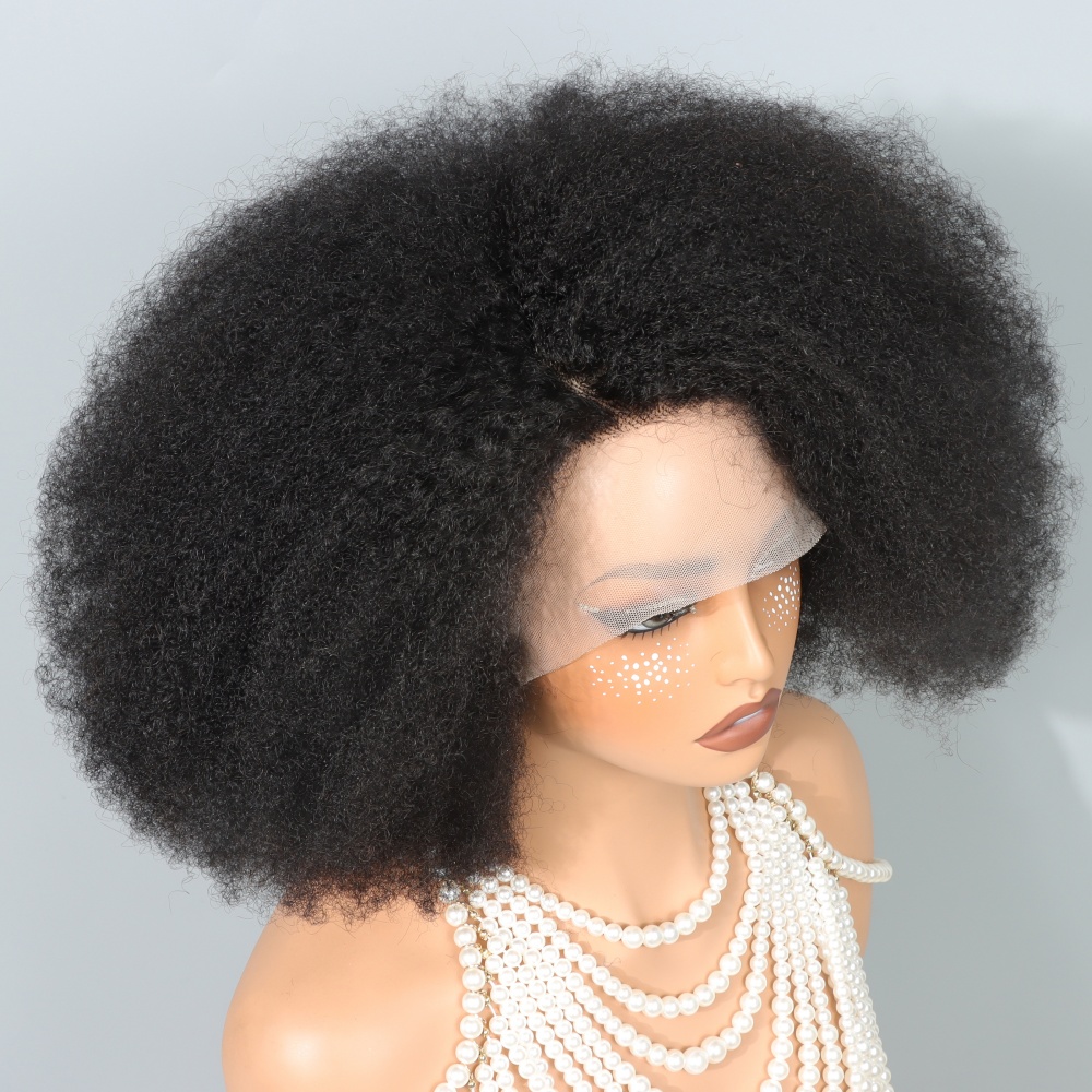 14 inch Afro pruiken voor zwar - Glueless Wear And Go Human Hair Wig recensie en prijs