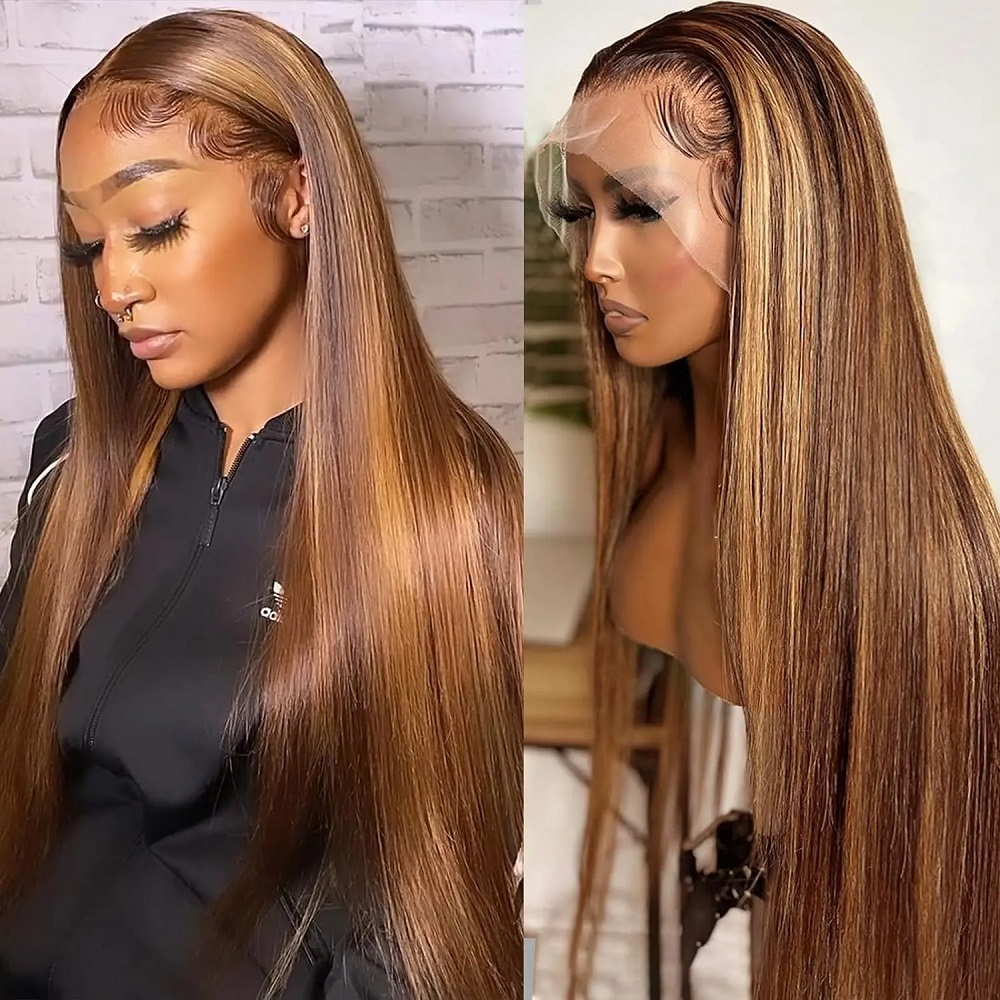 44 46 inch P4/27 gekleurde, re - Hd Lace Frontal Wig Human Hair Pre Plucked recensie en prijs